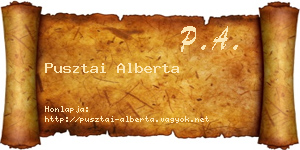 Pusztai Alberta névjegykártya